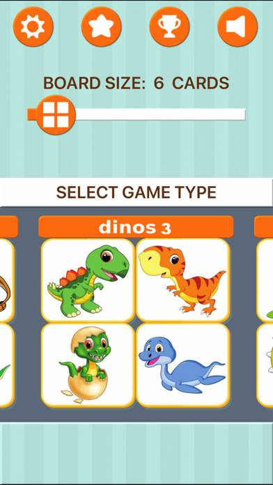 Dinosaur Memory Games for Kids game screenshot