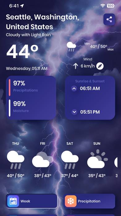 Weather App skärmdump #2