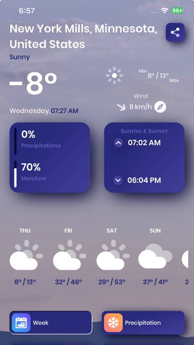 Weather App skärmdump #4