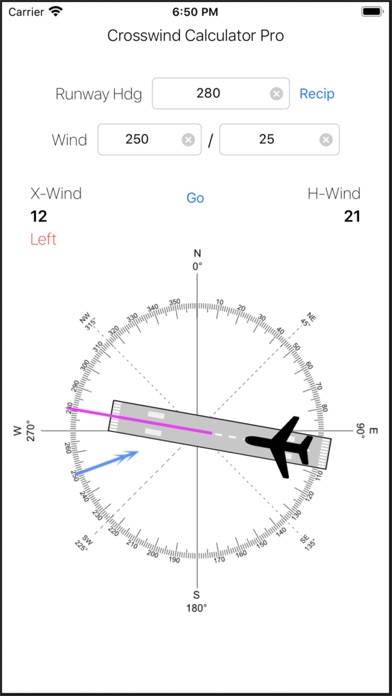 Crosswind Calculator Pro Uygulama ekran görüntüsü #1