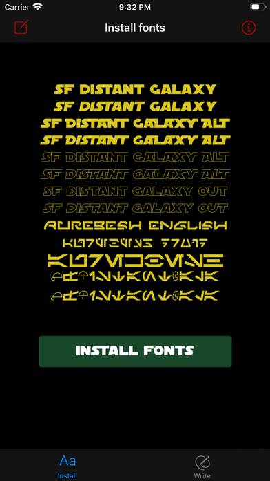 Fonts for Star Wars theme App screenshot #1