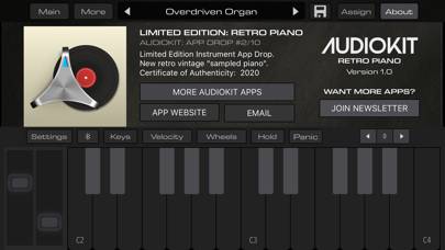 AudioKit Retro Piano Captura de pantalla de la aplicación #3