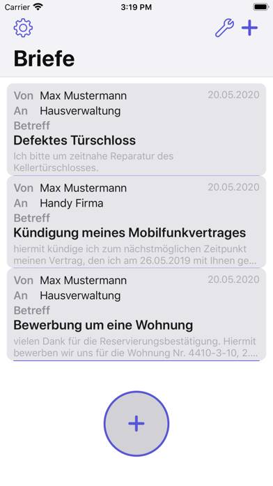 Letter Manager App-Screenshot #1