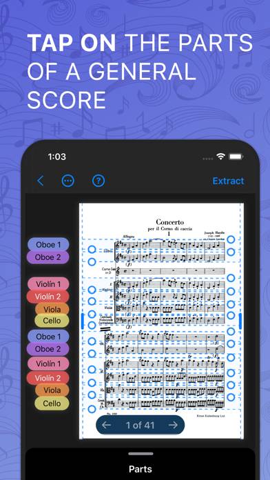 Partifier: extract score parts Schermata dell'app #1