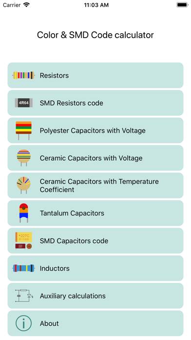 Color & SMD Code Calculator Schermata dell'app #1