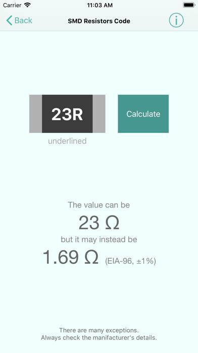Color & SMD Code Calculator Schermata dell'app #3