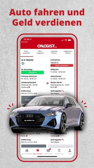 ONLOGIST Fahren und verdienen App-Screenshot #1