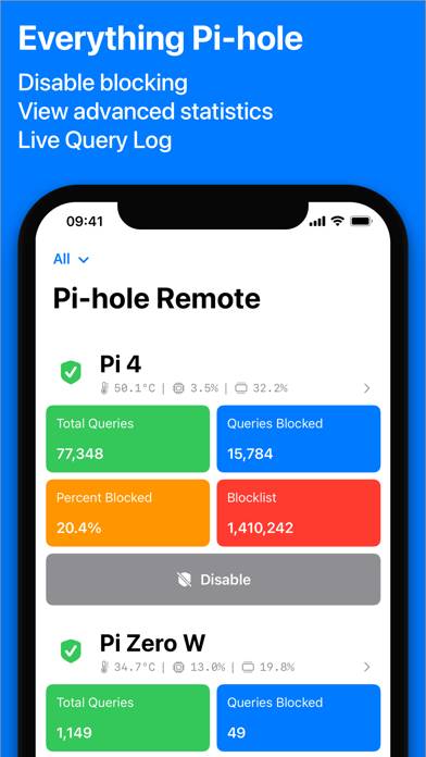 Pi-hole Remote Schermata dell'app #1