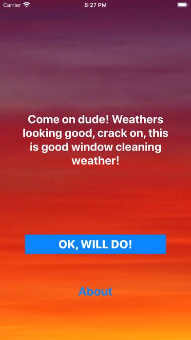 Window Cleaner Weather App App screenshot #4