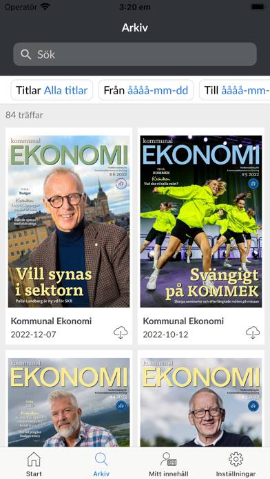 Kommunalekonomernas förening App skärmdump