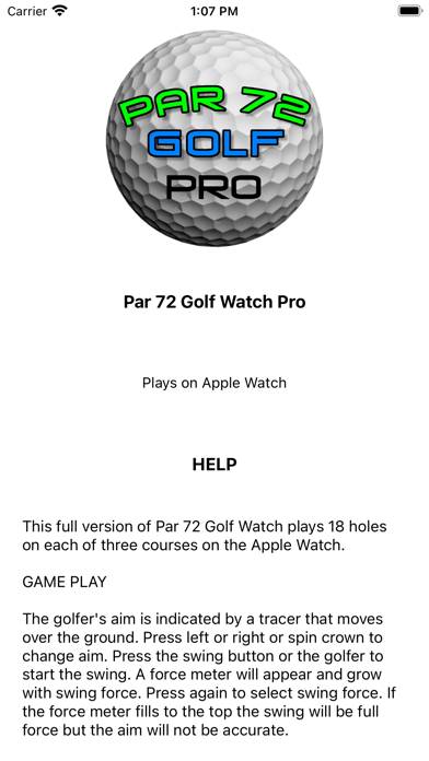 Par 72 Golf Watch Pro App screenshot #2
