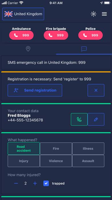 Travel Emergency Call Schermata dell'app #3