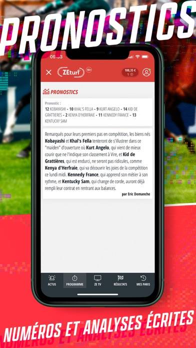 ZEturf Paris hippiques Capture d'écran de l'application