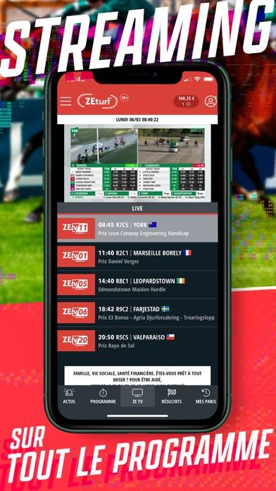 ZEturf Paris hippiques Capture d'écran de l'application