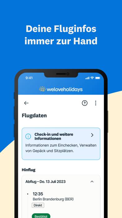 Weloveholidays App-Screenshot