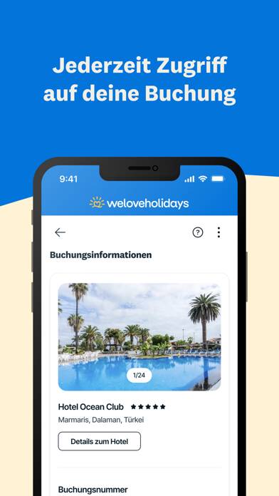 Weloveholidays App-Screenshot