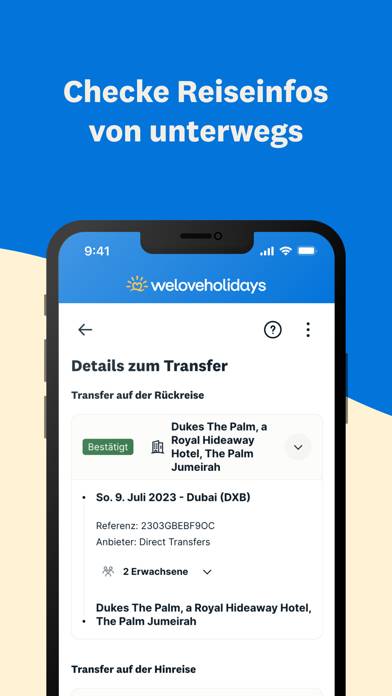Weloveholidays App-Screenshot