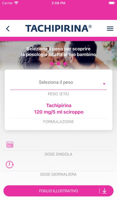 App Dosaggi Tachipirina Schermata dell'app #4