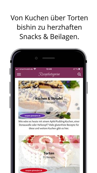 Tanjas glutenfreie Rezepte Schermata dell'app #2