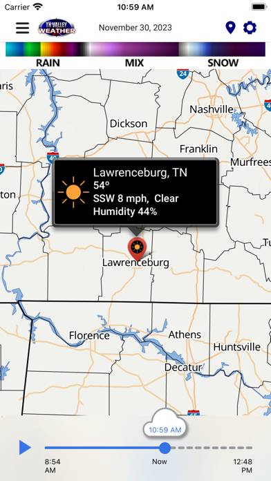 Tennessee Valley Weather App screenshot