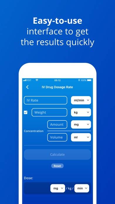 IV Dosage and Rate Calculator Schermata dell'app #3