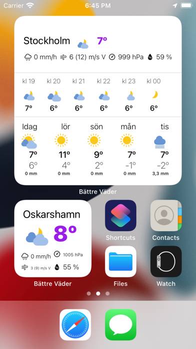 Bättre Väder App skärmdump #3