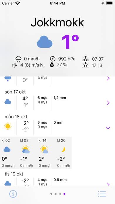 Bättre Väder App skärmdump #4