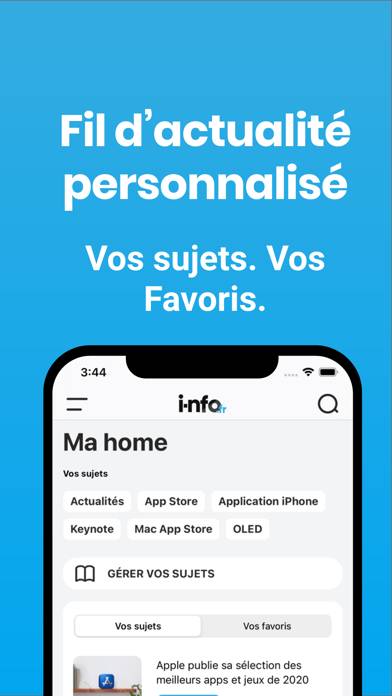 I-nfo.fr Capture d'écran de l'application