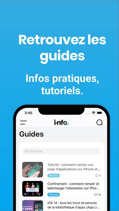 I-nfo.fr Capture d'écran de l'application