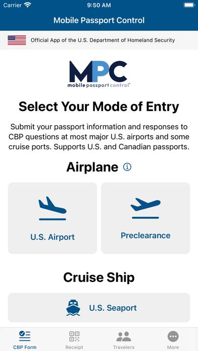 Mobile Passport Control Schermata dell'app #5