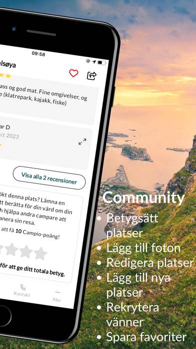 Campio: Hitta och boka camping App skärmdump