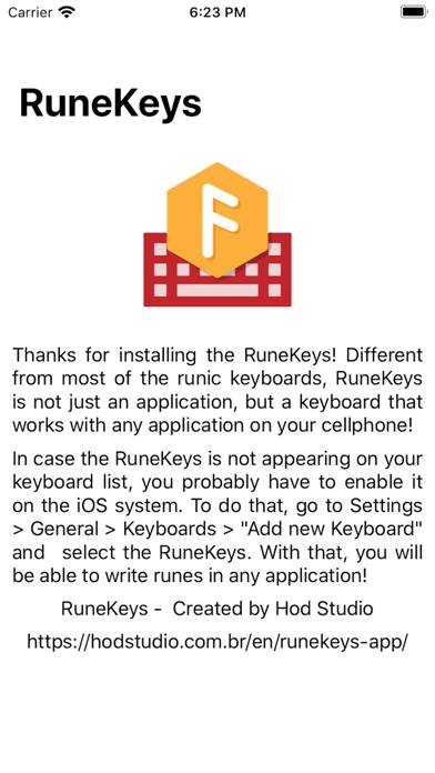 RuneInput Schermata dell'app #1