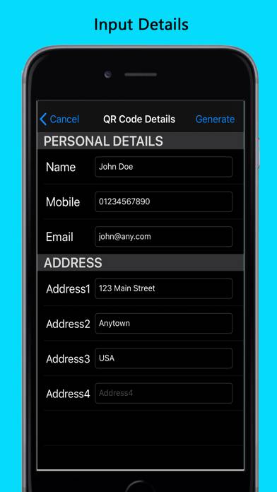 QR Code ID Captura de pantalla de la aplicación #3