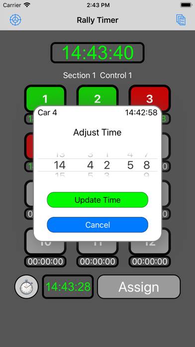 12 Car Rally Timer App-Screenshot #6