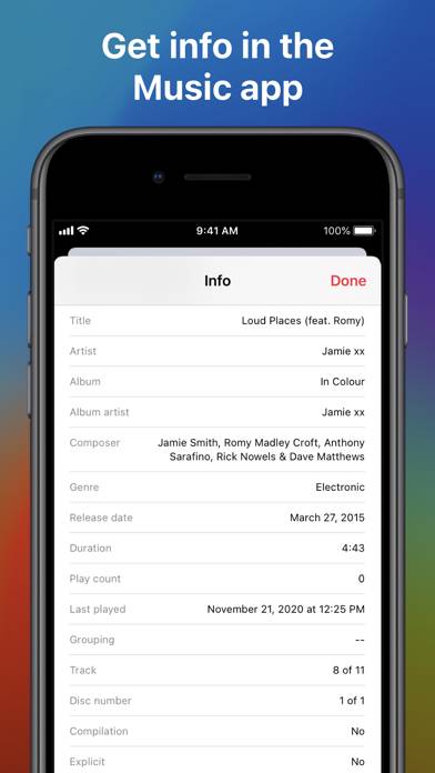Music Info  Song Metadata App skärmdump #2