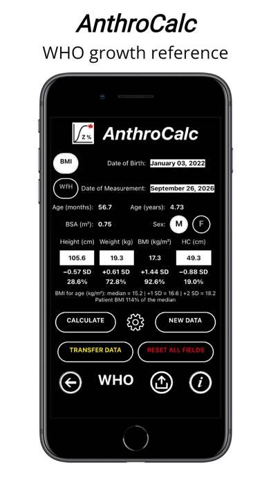 AnthroCalc Скриншот приложения #3