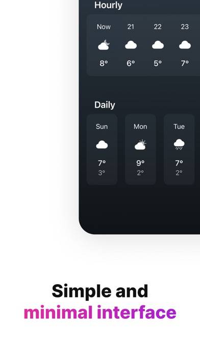 Tiny Weather: Simple forecasts App-Screenshot