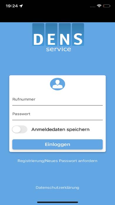 DENSservice App-Screenshot