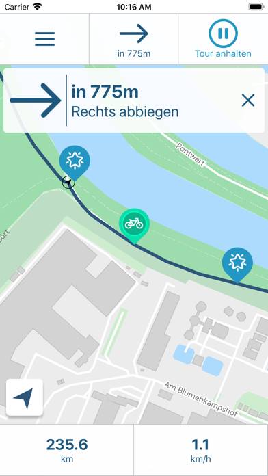 RuhrtalRadweg Companion App-Screenshot