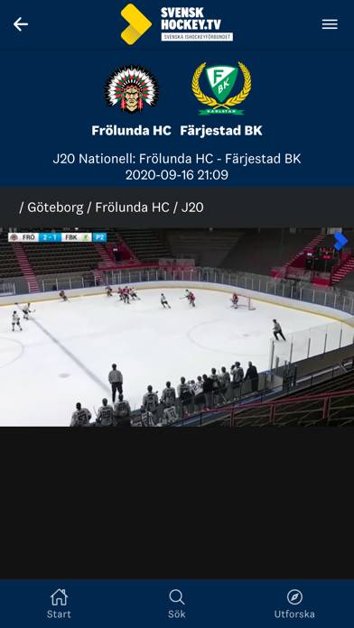 Svenskhockey.tv App skärmdump #2