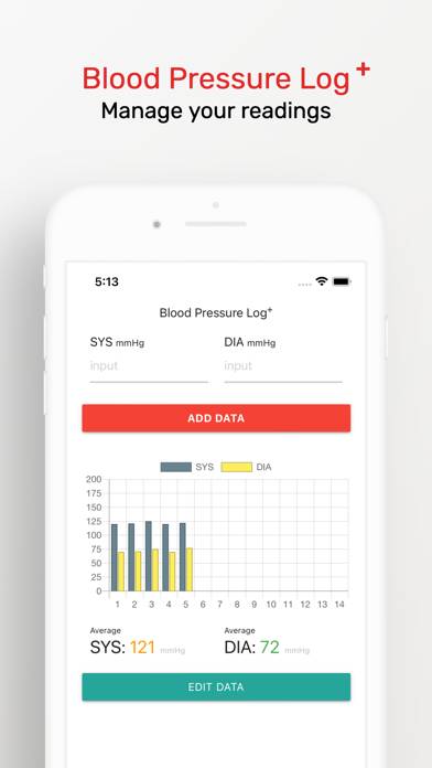 Blood Pressure Log Pro App screenshot #3