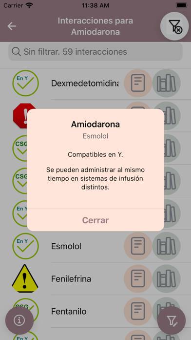 Compatibilidad fármacos IV App screenshot