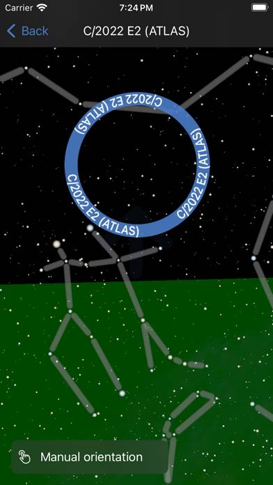 Bright Comets App-Screenshot