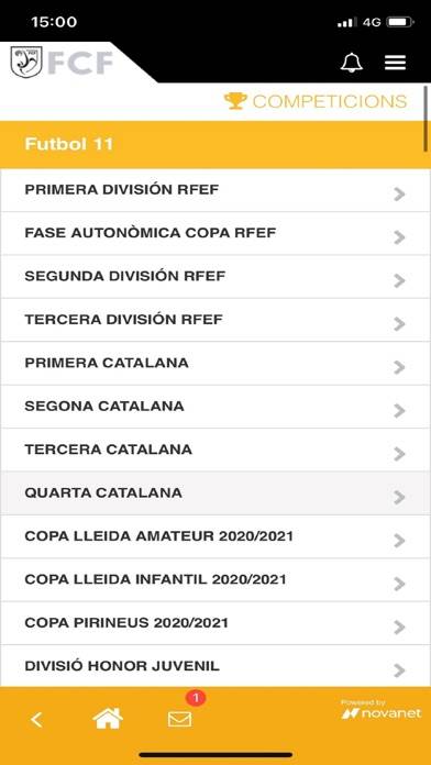 Intranet FCF Captura de pantalla de la aplicación
