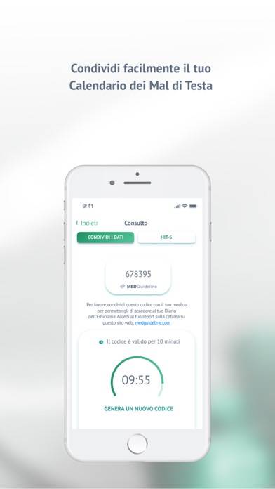 Diario dell’emicrania Schermata dell'app