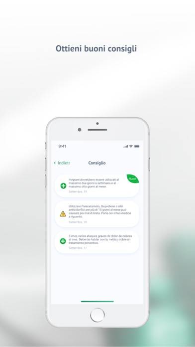 Diario dell’emicrania Schermata dell'app
