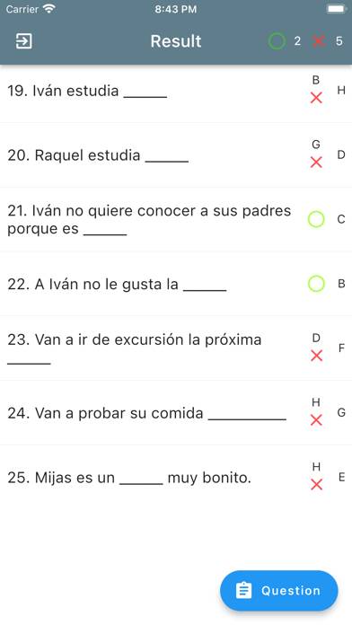 DELE A1 Spanish App screenshot