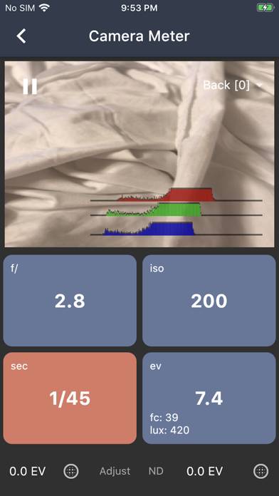 Light Meter Schermata dell'app #2