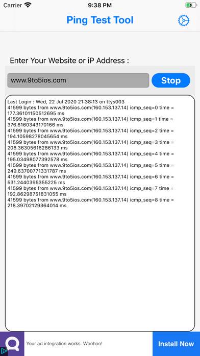 PingTools Network Utilities Captura de pantalla de la aplicación #3