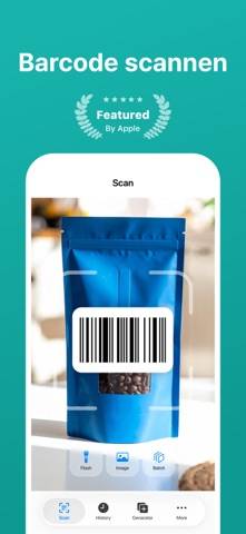 QR-Code-Scanner · Barcode Bildschirmfoto